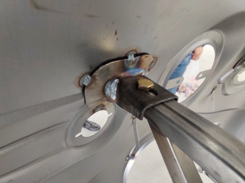 Cargo Runner Big Detailaufnahme Verschweißung des Rahmens für mehr Stabilität