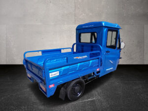 Heckansicht des Cargo Runner Mega in Blau