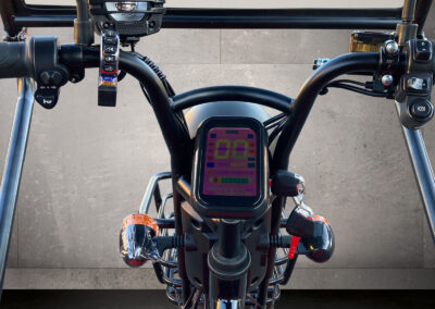 Cockpit des Cargo Runner Passenger mit Blick auf Lenker und Display